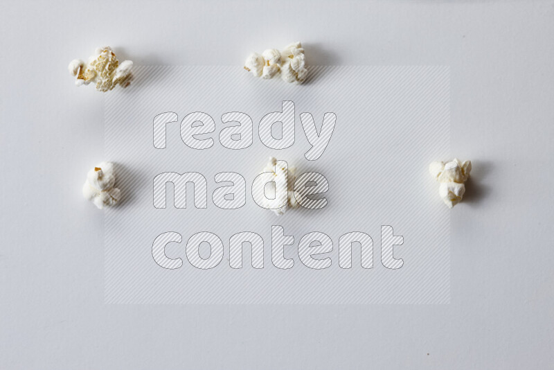 Popcorn snacks on white background