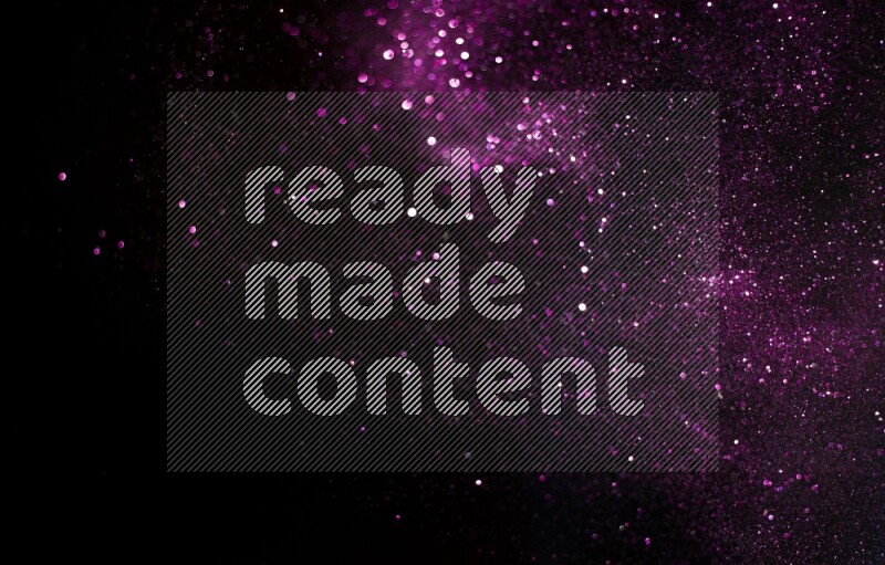 Pink glitter powder isolated on black background