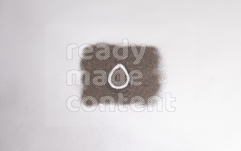 Arabic numbers written with glitter on white background