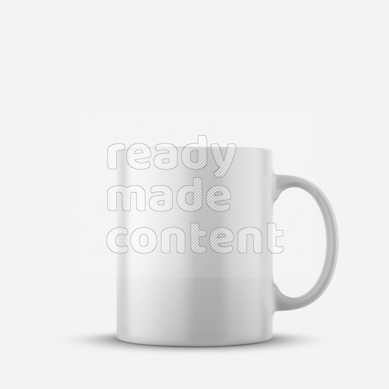 Ceramic glossy mug mockup isolated on white background 3d rendering