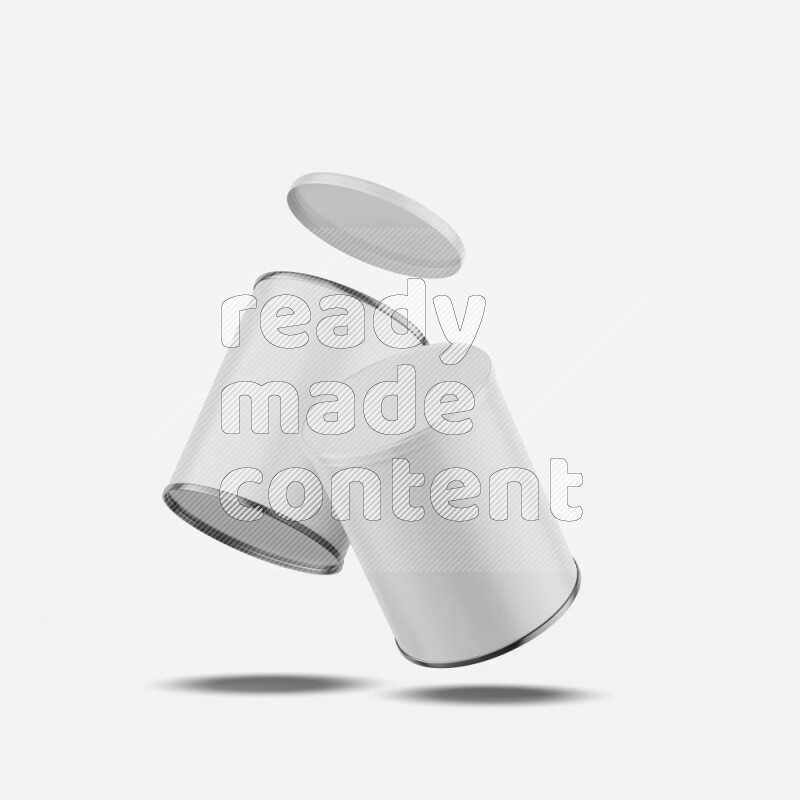 Set of paper tube mockup with glossy label and plastic cap isolated on white background 3d rendering