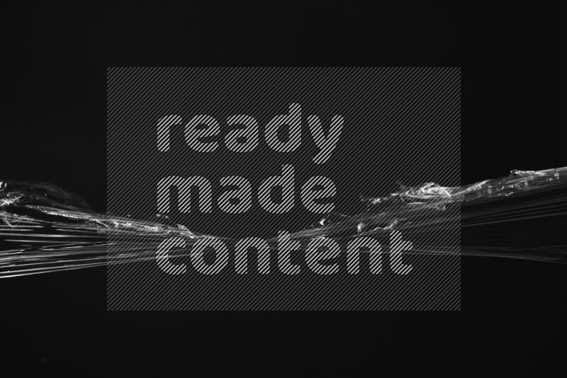 Plastic wrap texture on black background