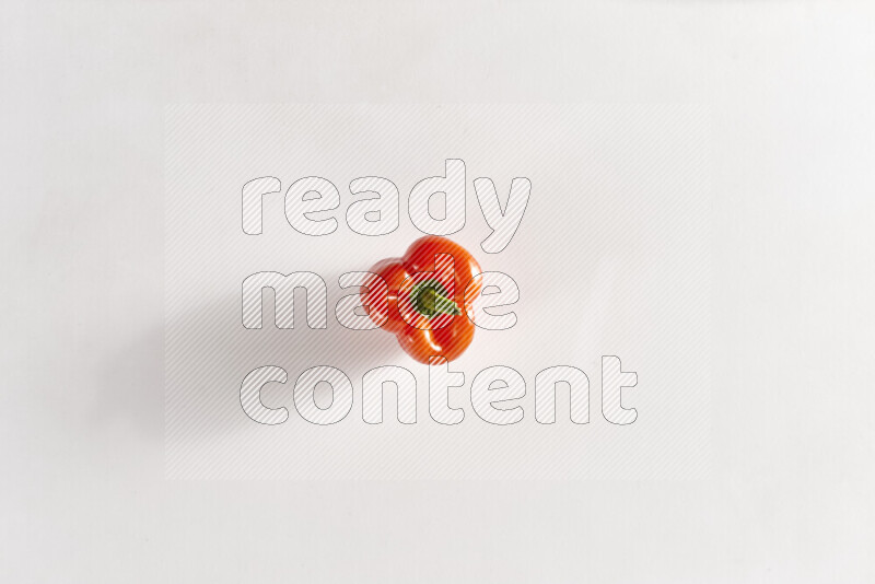 Red bell pepper on white background