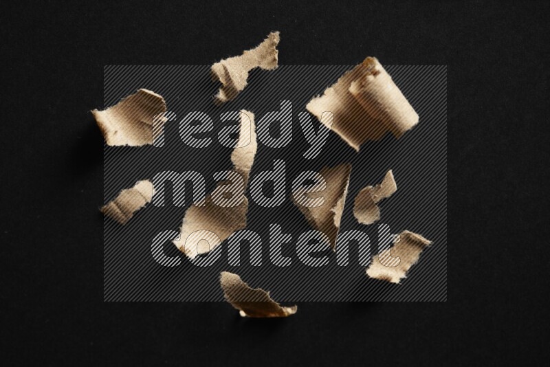 Cardboard on black background