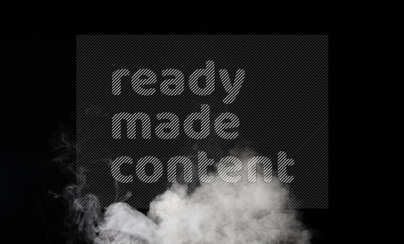 irregular white smoke on black background.