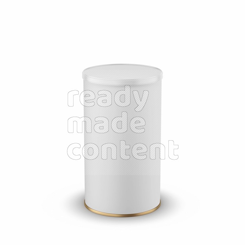 Paper tube mockup with matte label and plastic cap isolated on white background 3d rendering