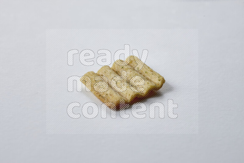 Crackers snacks on white background