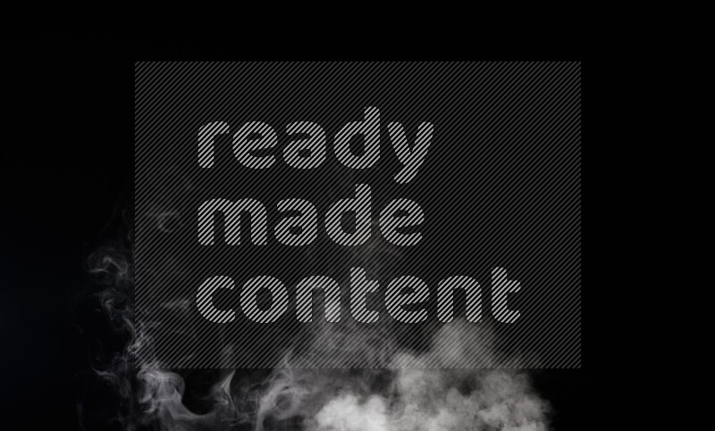 irregular white smoke on black background.