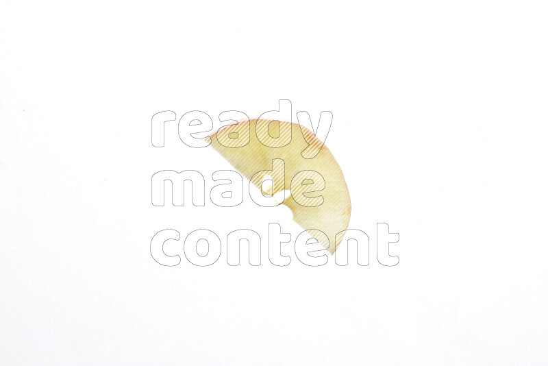 Apple slices on illuminated white background