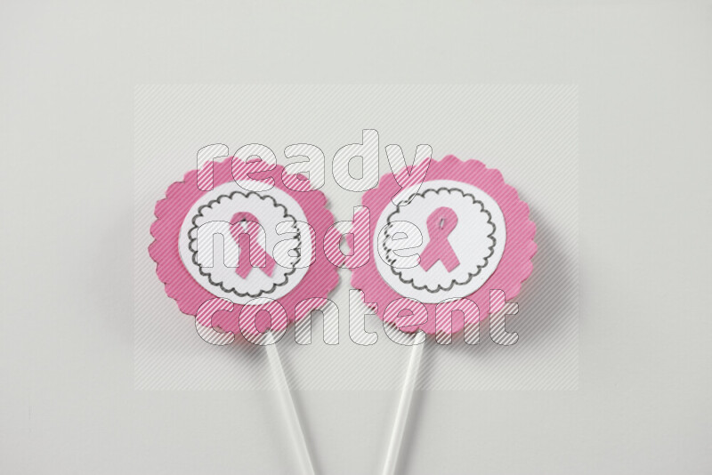Cancer awareness signs on white background