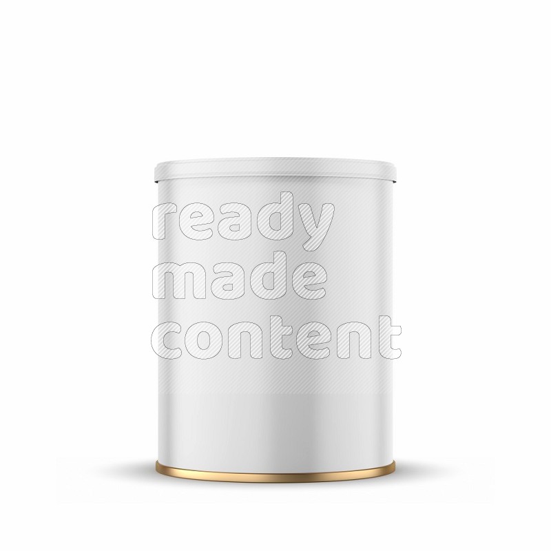 Small paper tube mockup with glossy label and plastic cap isolated on white background 3d rendering