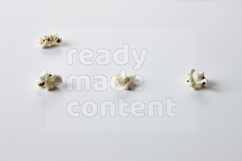 Popcorn snacks on white background