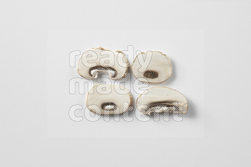 Mushrooms on white background