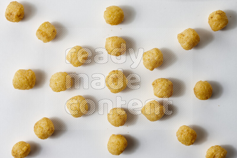 Puffs snacks on white background
