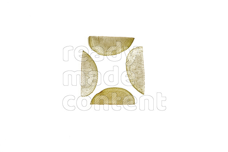 Plum slices on illuminated white background