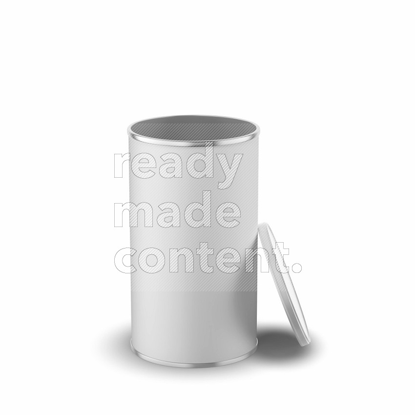 Kraft paper tube mockup with matte label and plastic cap isolated on white background 3d rendering
