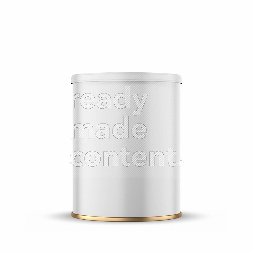Small kraft paper tube mockup with glossy label and plastic cap isolated on white background 3d rendering