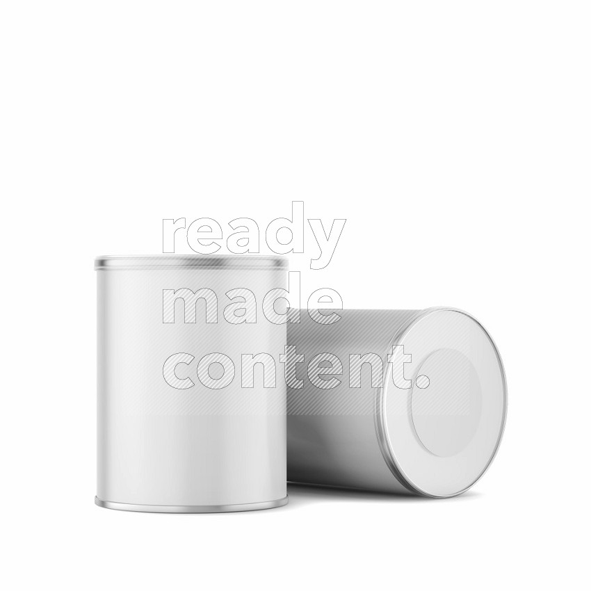 Small kraft paper tube mockup with glossy label and plastic cap isolated on white background 3d rendering